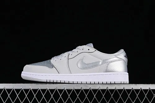 All categories Air Jordan Jordan series basketball shoes Air Jordan 1 Low Z version Air Jordan 1 Low AJ1 Joe 1 gray silver low-top cultural casual sneakers CZ0790-002